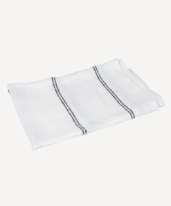 Woven Stripe Tea Towel Off-White & Black